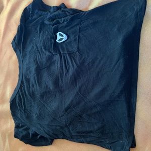 Embroidered Alein Cropped T Shirt